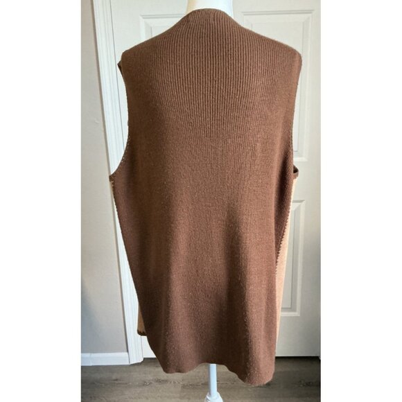 Vintage Lane Bryant Fringe Leather Front‎ Vest XL Festival Western - Picture 5 of 11